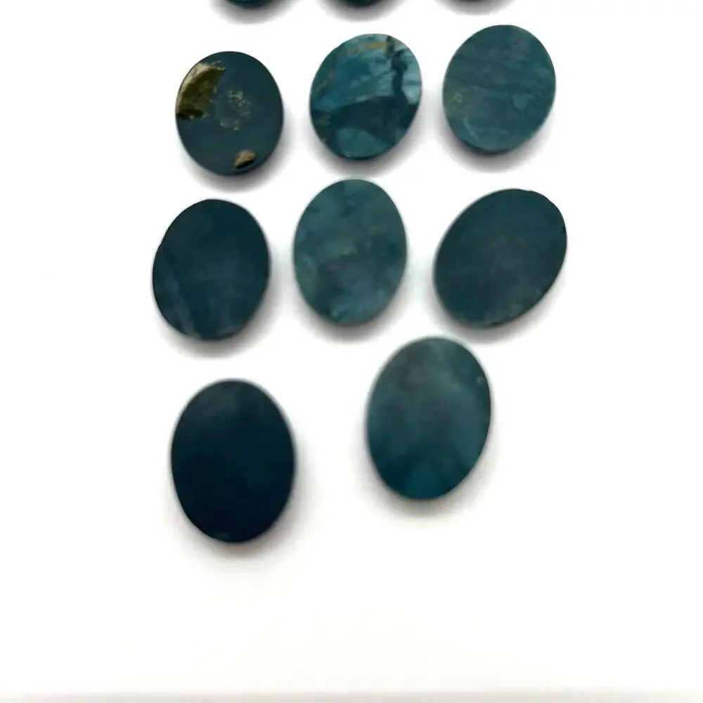 Dyed Green Agate Cabochons For Jewelry‎ Making Lot of 11